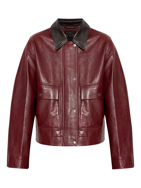  Rag & Bone Flap-pocket Leather Jacket - Red 