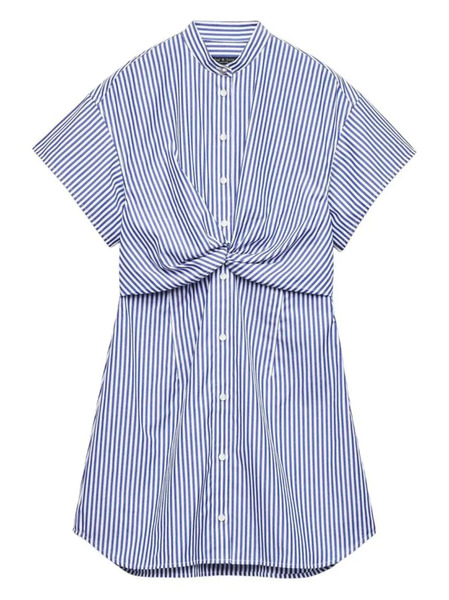  Rag & Bone Gretchen Stripe Twist-front Dress - Blue 