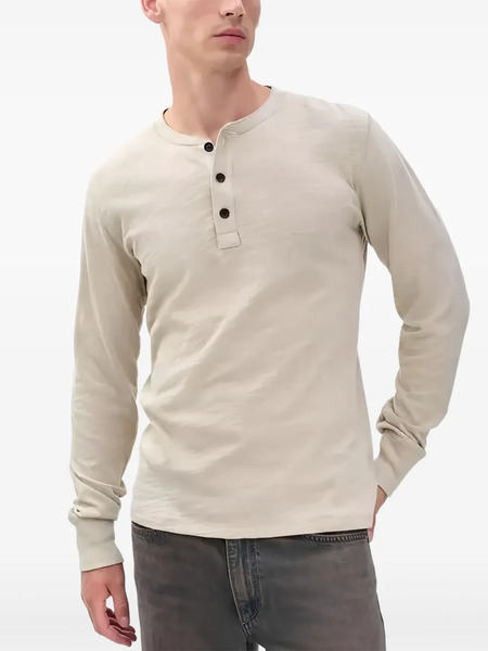  Rag & Bone Henley-neck Long-sleeve T-shirt - Neutrals 