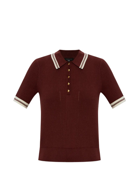  Rag & Bone Laurie Polo Shirt - Red 