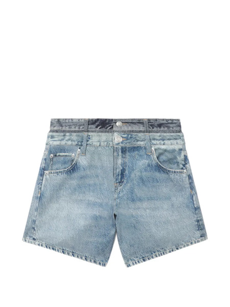  Rag & Bone Layered Denim Shorts - Blue 