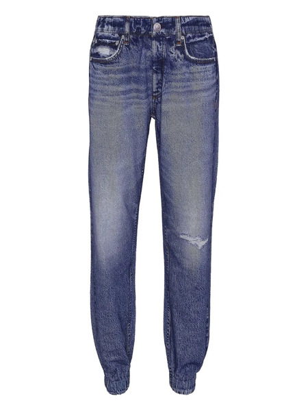  Rag & Bone Miramar Jogger Distressed Cuffed Jeans - Blue 
