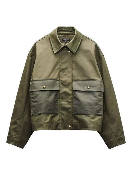  Rag & Bone Nonie Layered Jacket - Green 