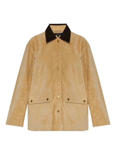  Rag & Bone Press-stud Suede Jacket - Neutrals 