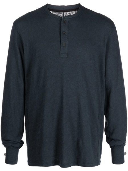  Rag & Bone Round-neck Long-sleeve Top - Blue 