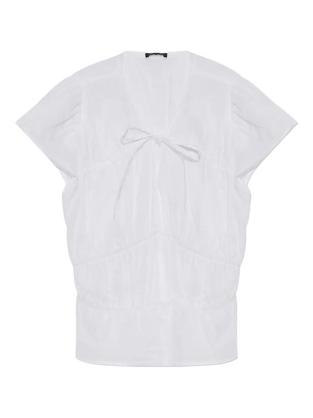  Rag & Bone Ruffled Peplum Blouse - White 