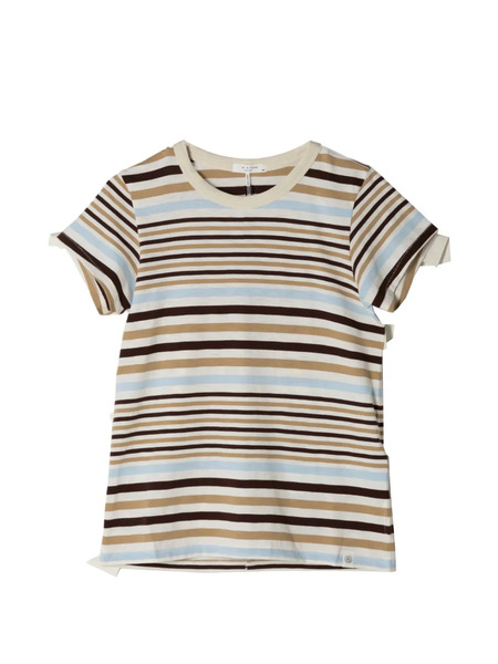  Rag & Bone Slub Striped-pattern T-shirt - White 