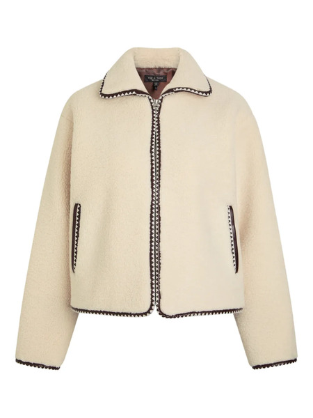  Rag & Bone Triangular-pattern-trim Zip-up Jacket - Neutrals 