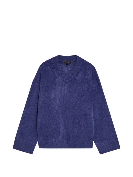  Rag & Bone V-neck Relaxed Sweater - Blue 
