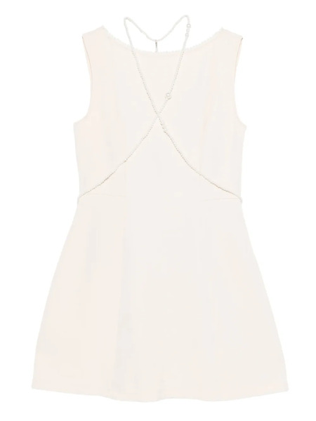  Rahil Hesan Bow-detailing Mini Dress - Neutrals 