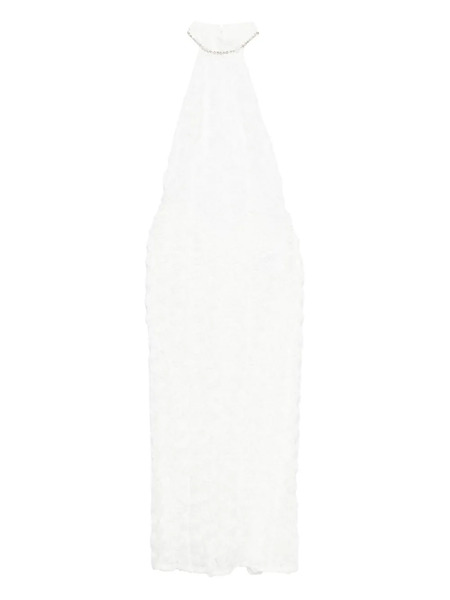  Rahil Hesan Rosette Crystal-embellished Gown - White 