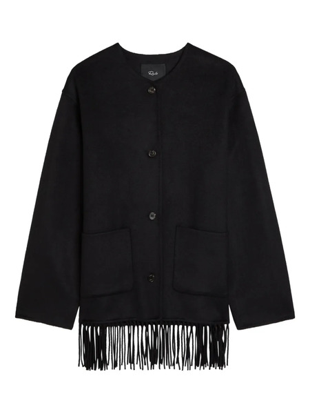  Rails Fringed Pocket Coat - Black 
