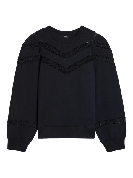  Rails Isles Lace Yoke Sweatshirt - Black 