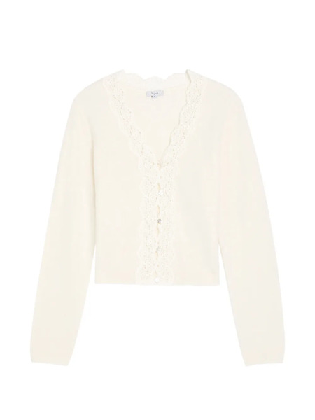  Rails Mer Lace V-neck Sweater - Neutrals 