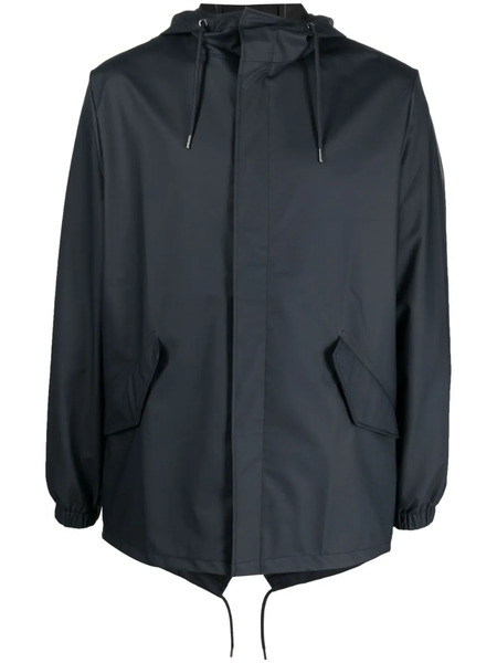  Rains Drawstring-hood Parka Jacket - Blue 