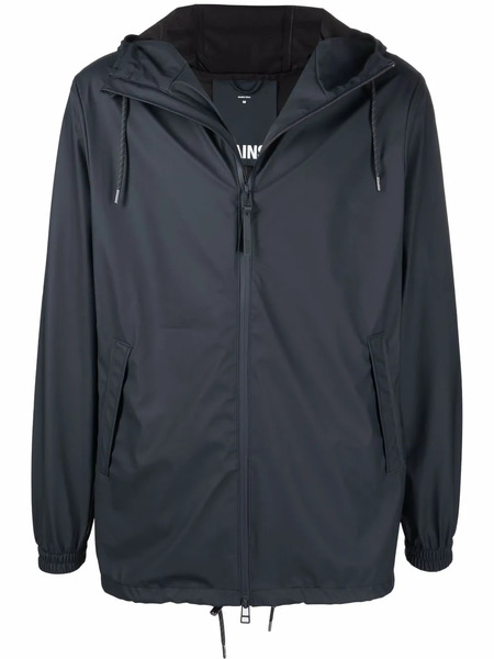  Rains Drawstring Hooded Jacket - Blue 