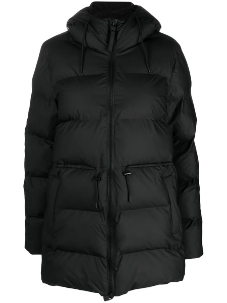  Rains Hooded Padded Coat - Black 