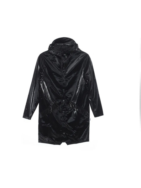  Rains Long Hooded Jacket - Black 