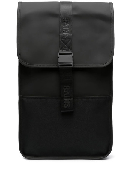  Rains Mini Trail Logo-debossed Backpack - Black 