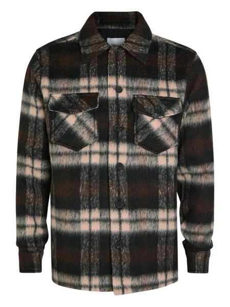 Raith Chest-pockets Checked Shirt Jacket - Brown 