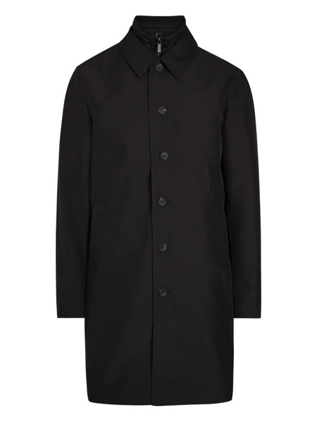  Raith Woven Button Coat - Black 