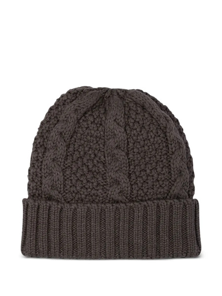  Rakki Cable-knit Beanie - Brown 
