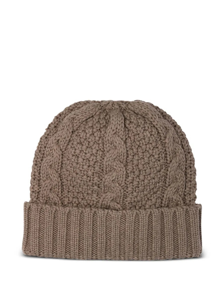  Rakki Cable-knit Beanie - Brown 