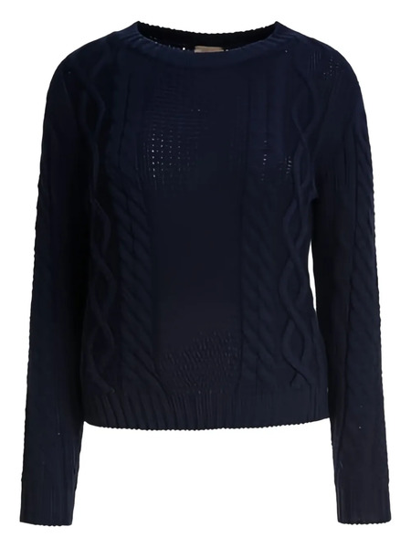  Rakki Cable-knit Merino-wool Sweater - Blue 