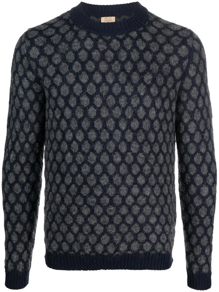  Rakki Crew-neck Knitted Jumper - Blue 