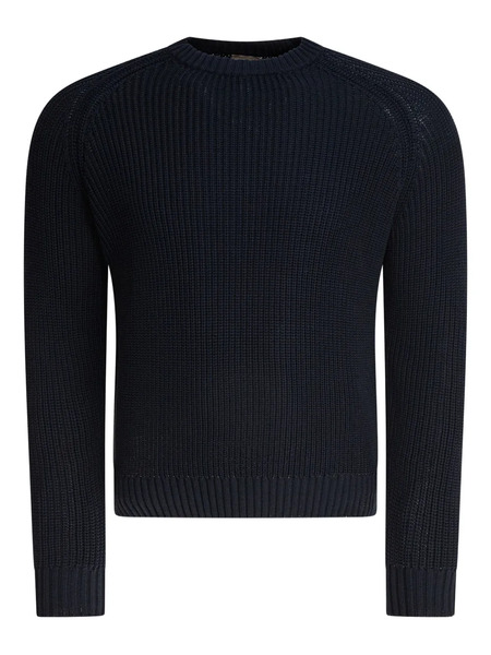  Rakki Ribbed Crew-neck Sweater - Blue 