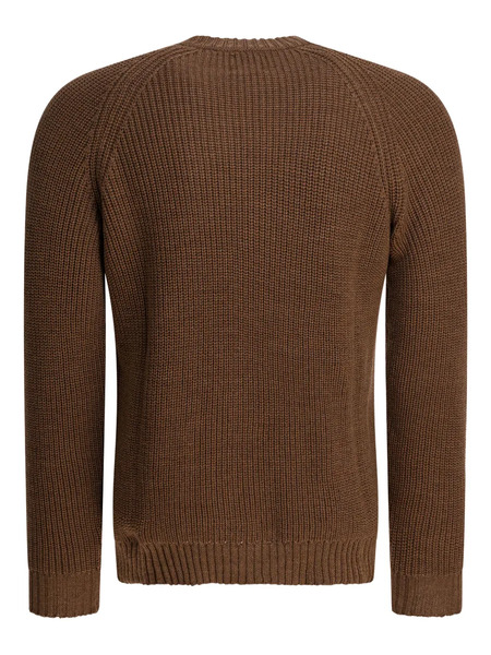  Rakki Ribbed Crew-neck Sweater - Brown 
