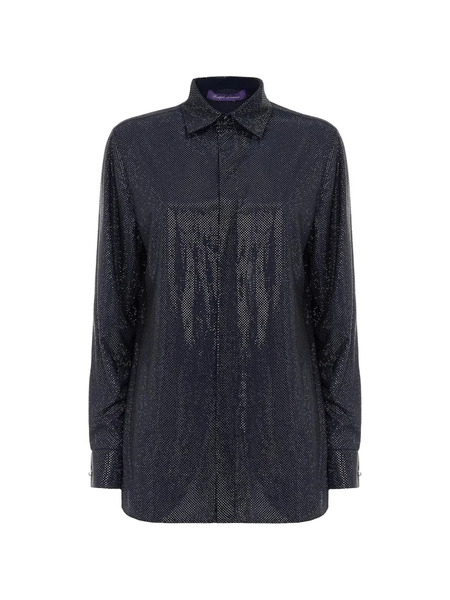  Ralph Lauren Collection Adrien Rhinestone-embellished Shirt - Blue 