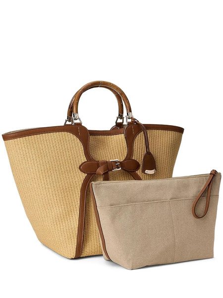  Ralph Lauren Collection Braided-raffia Tote Bag - Neutrals 