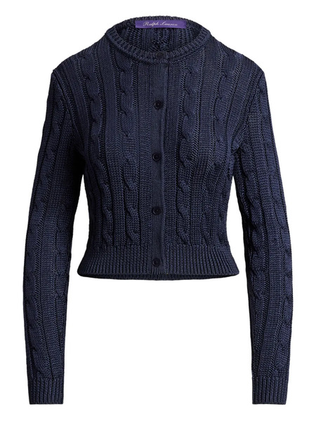  Ralph Lauren Collection Cable-knit Buttoned Cardigan - Blue 