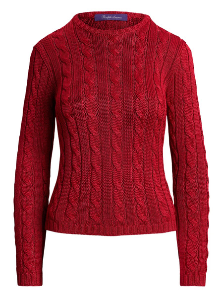  Ralph Lauren Collection Cable-knit Crew-neck Sweater - Red 