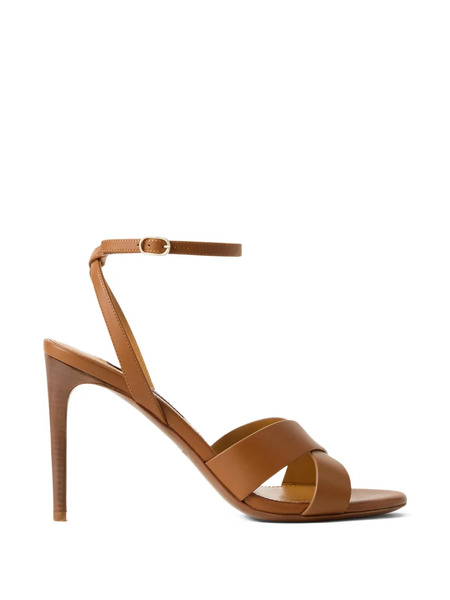  Ralph Lauren Collection Cleary Criss-cross Ankle-strap Sandals - Brown 