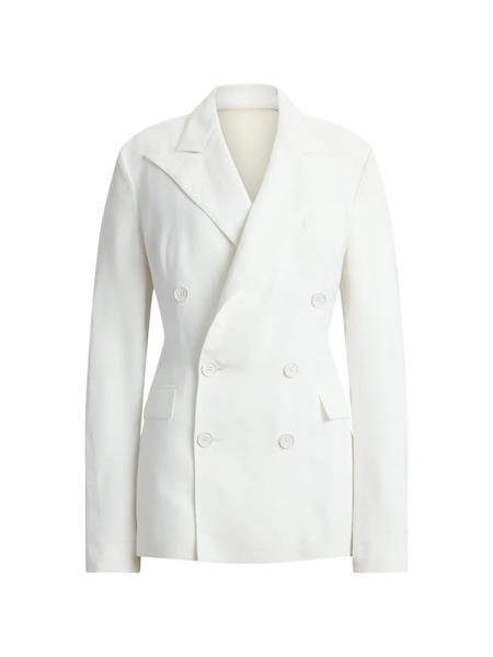  Ralph Lauren Collection Cosgrove Double-breasted Twill Blazer - White 