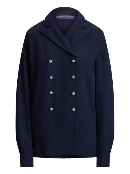  Ralph Lauren Collection Double-breasted Peak-lapels Terrel Shirt - Blue 