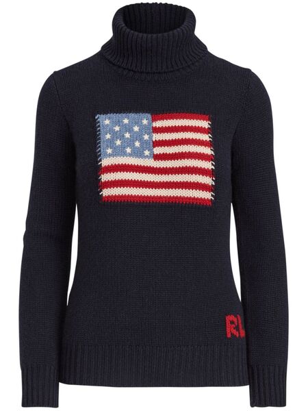  Ralph Lauren Collection Flag Cashmere Sweater - Blue 