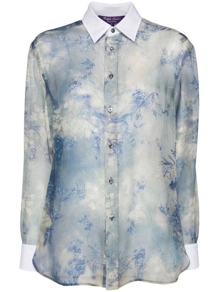  Ralph Lauren Collection Floral-print Shirt - Blue 