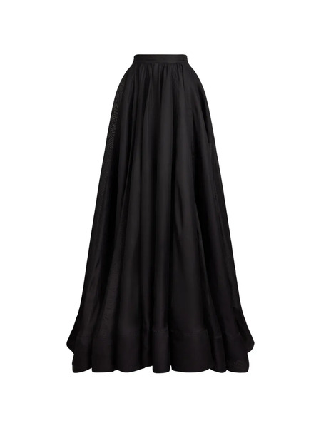  Ralph Lauren Collection Ivanna Silk Midi Skirt - Black 