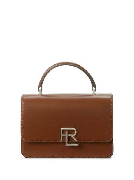  Ralph Lauren Collection Logo-plaque Leather Crossbody Bag - Brown 
