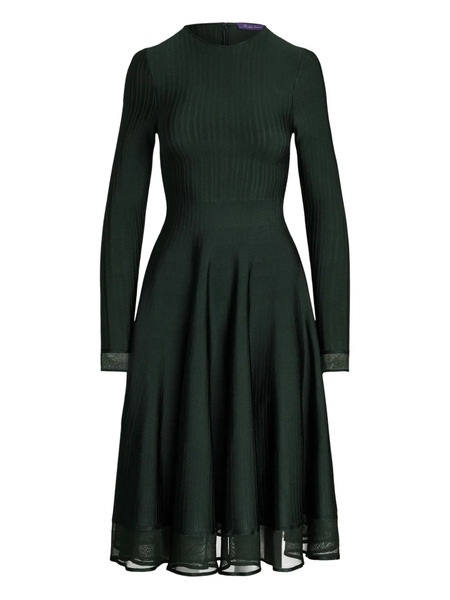 Ralph Lauren Collection Long-sleeve Ribbed Midi Dress - Green 