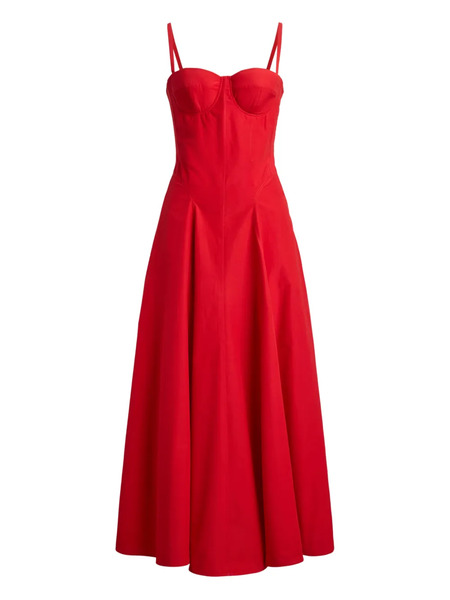  Ralph Lauren Collection Marigot Spaghetti-strap Midi Dress - Red 