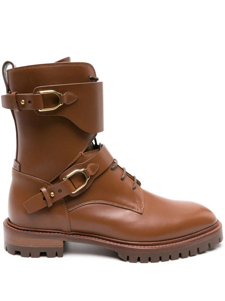  Ralph Lauren Collection Marlie Welington Leather Boots - Brown 