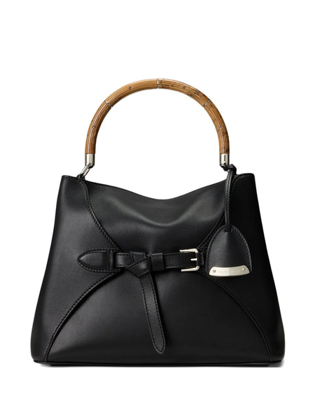  Ralph Lauren Collection Medium Leather Tote Bag - Black 