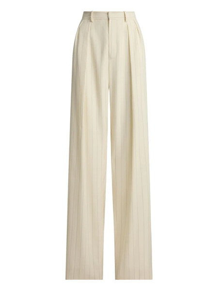  Ralph Lauren Collection Pleated Striped Tailored Trousers - Neutrals 
