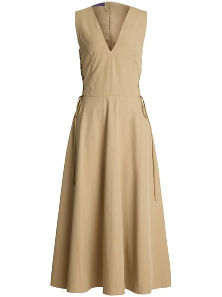  Ralph Lauren Collection Renna Midi Dress - Neutrals 