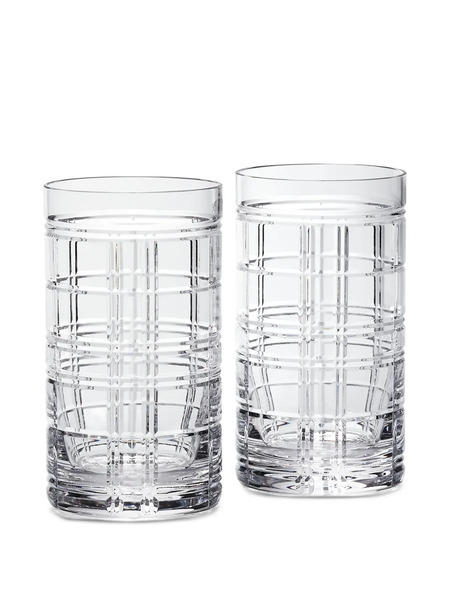  Ralph Lauren Home Hudson Plaid Barware Collection (set Of Two) - White 