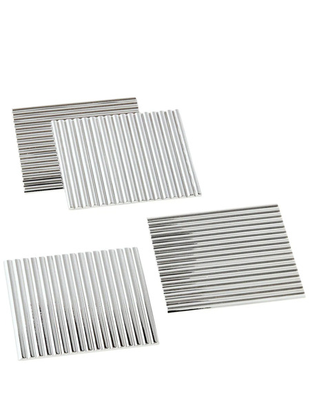 Ralph Lauren Home Thorpe Stainless Steel Coaster (set Of Four) - Neutrals 